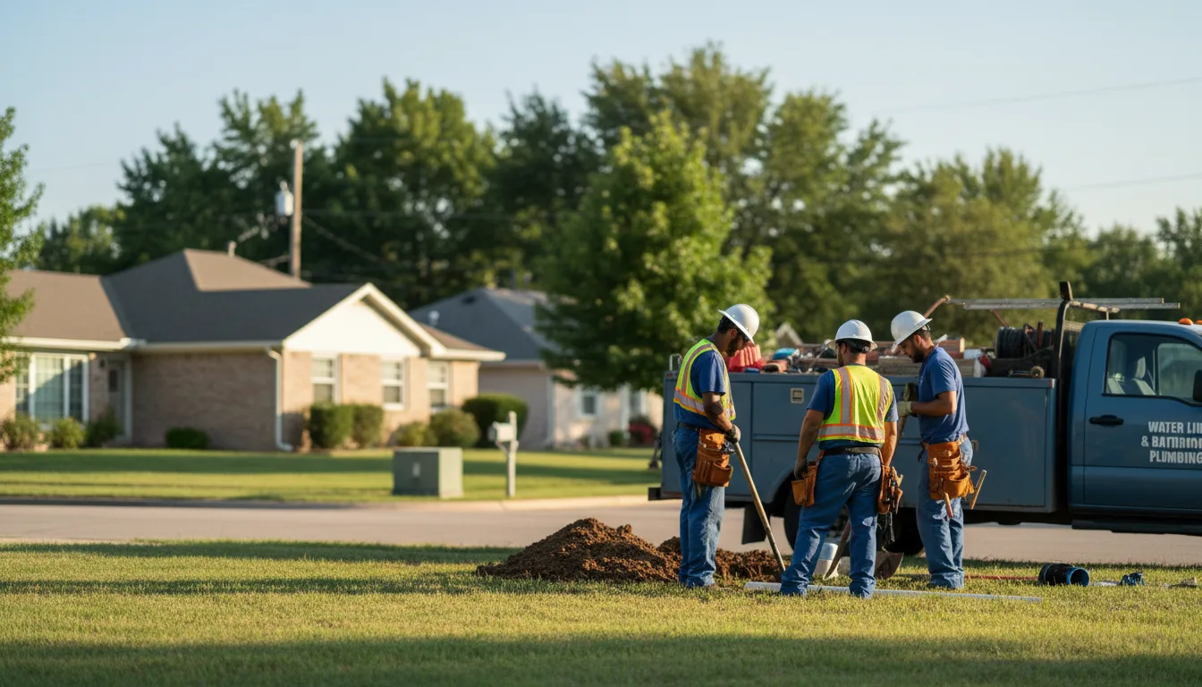 Residential water line and bathroom plumbing service in Crowville, LA